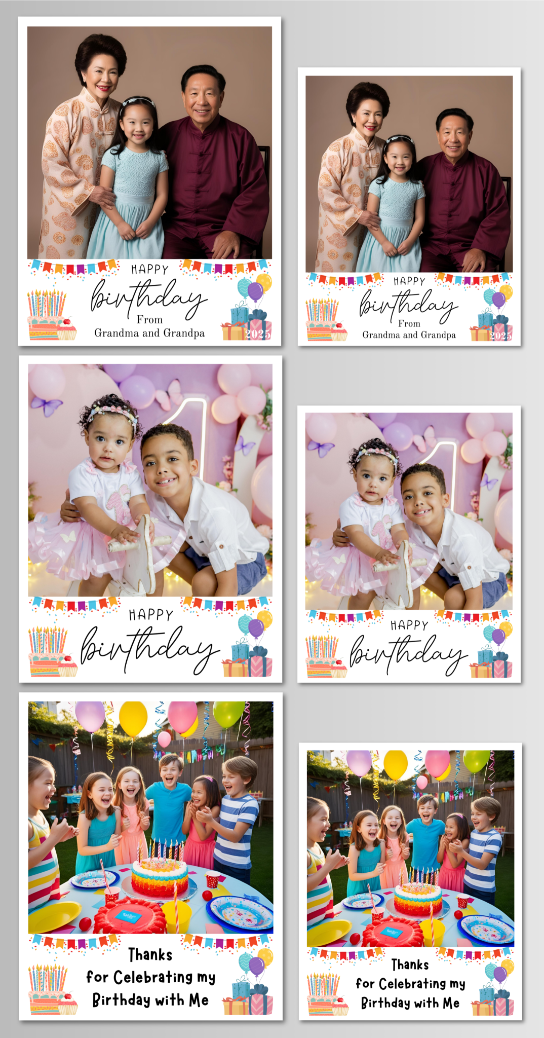 Birthday Photo Magnet Card