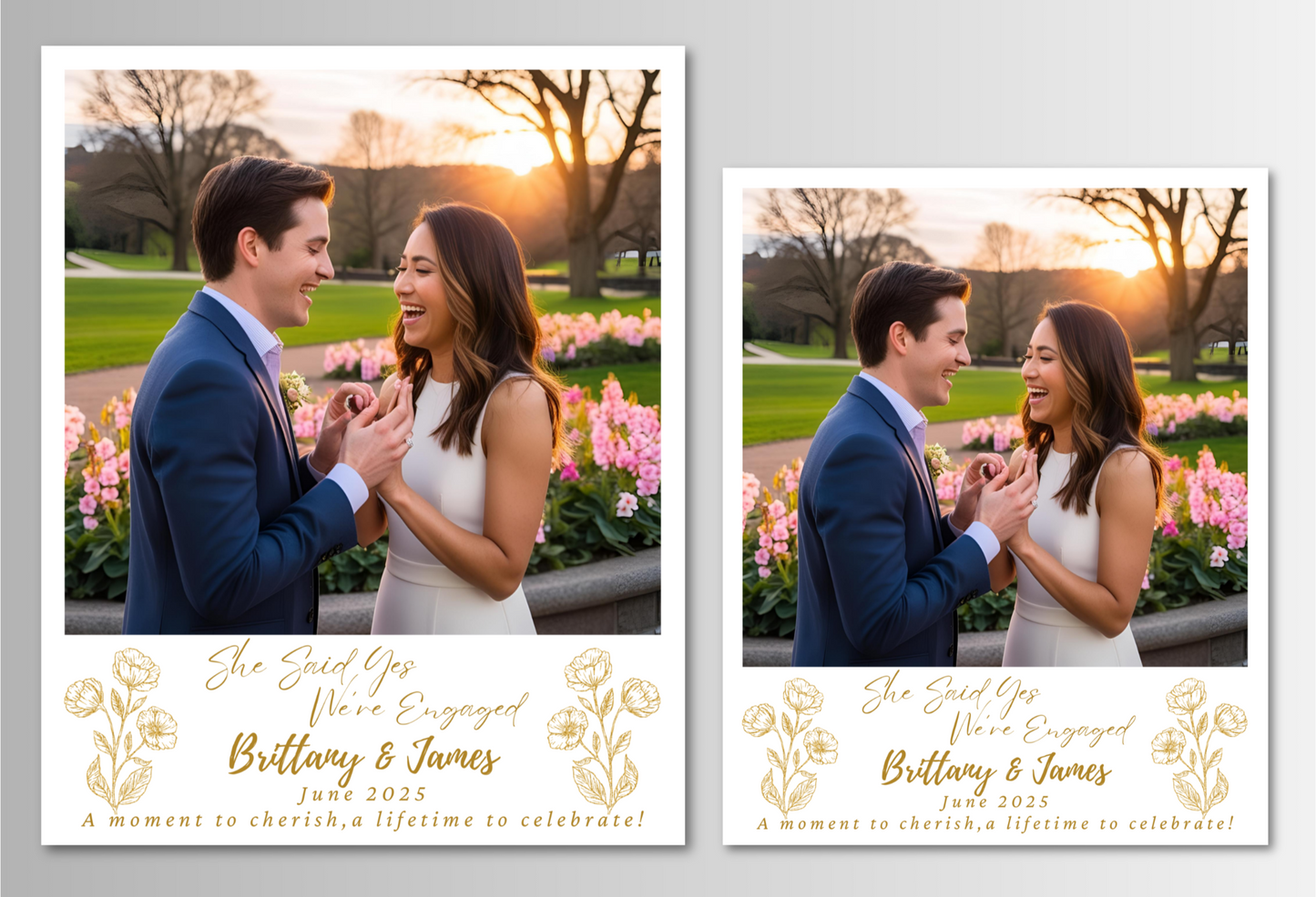 Engagement Photo Magnet Card