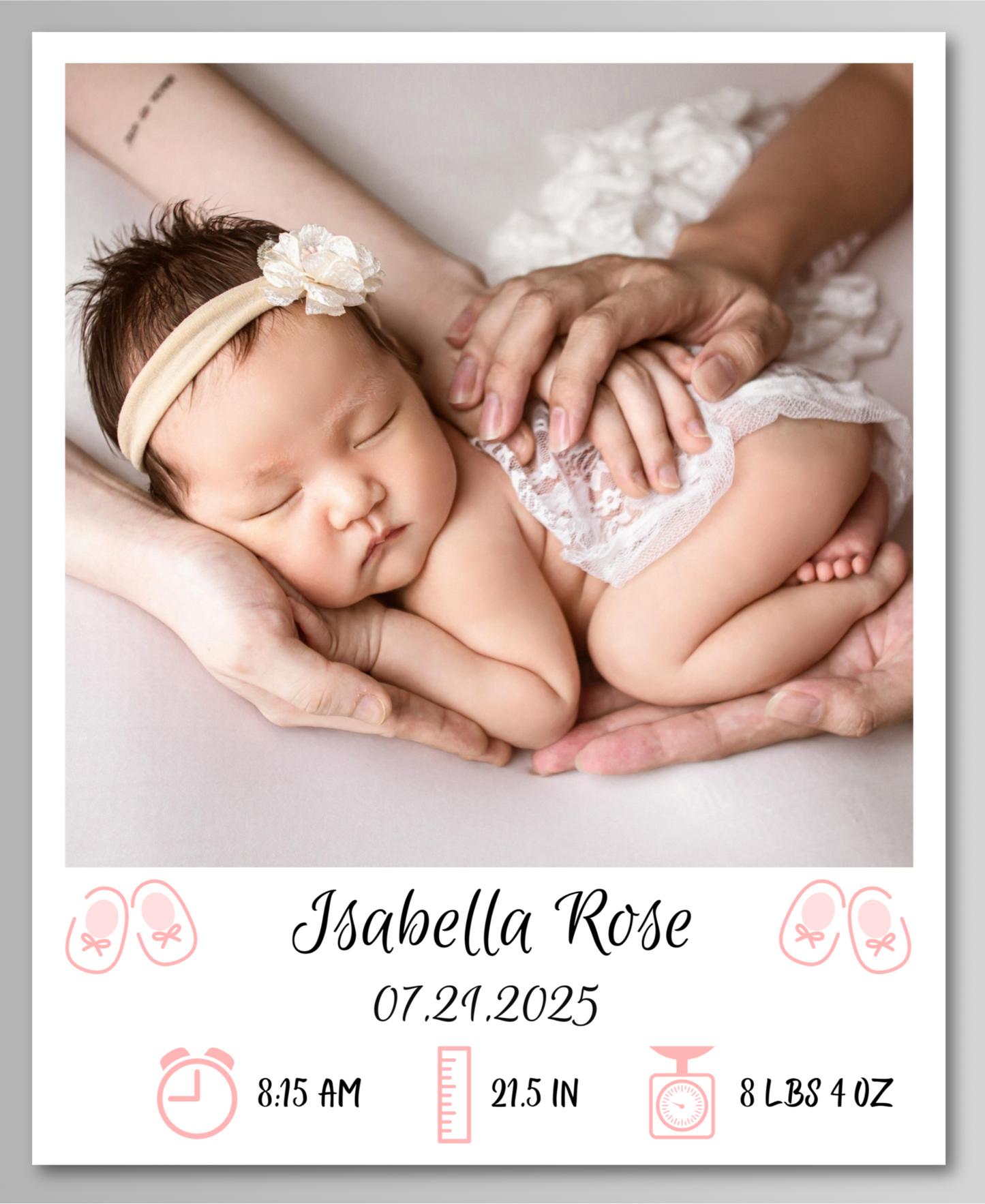 Birth Announcement Photo Magnet Card