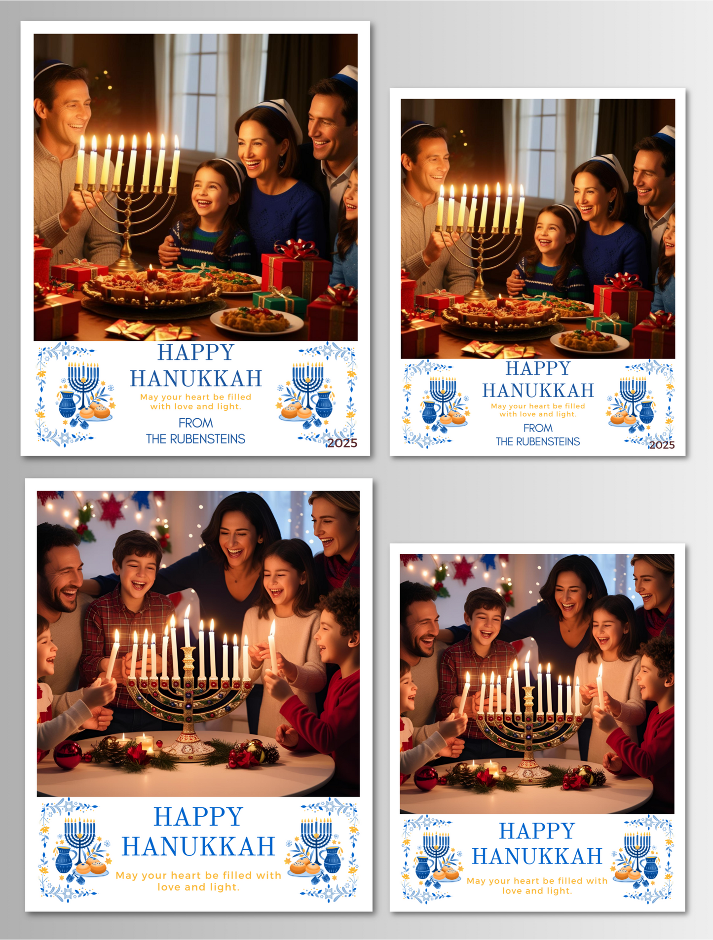 Hanukkah Photo Magnet Card