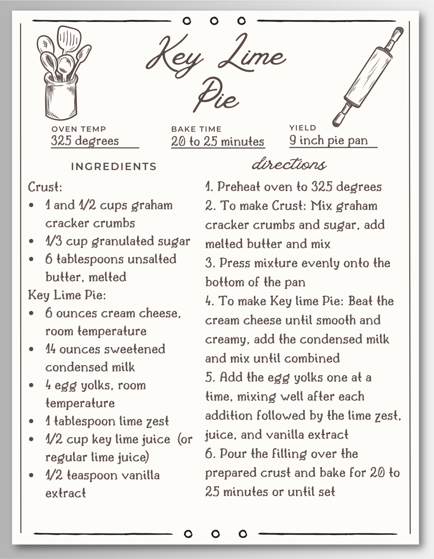 Cake Recipe Magnet Cards