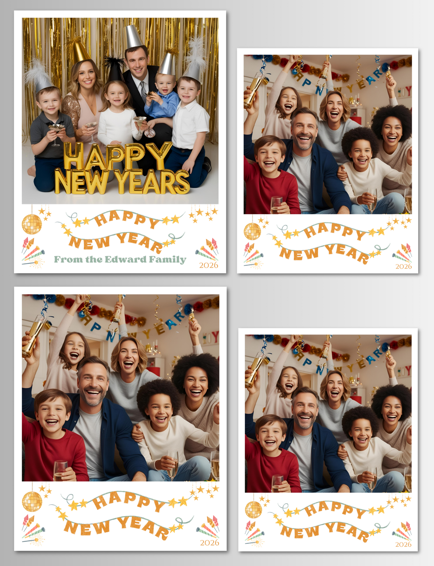 New Year Photo Magnet Card