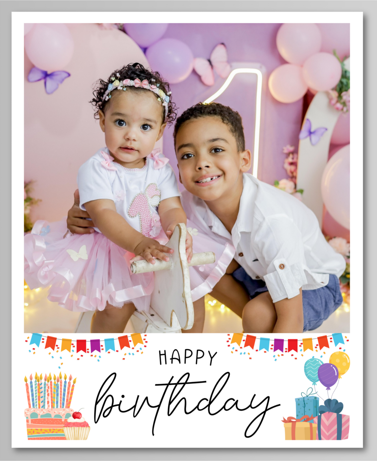 Birthday Photo Magnet Card