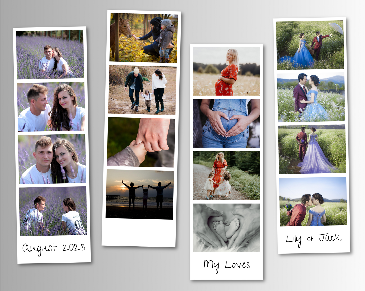 Photo Booth Style Magnet Strips